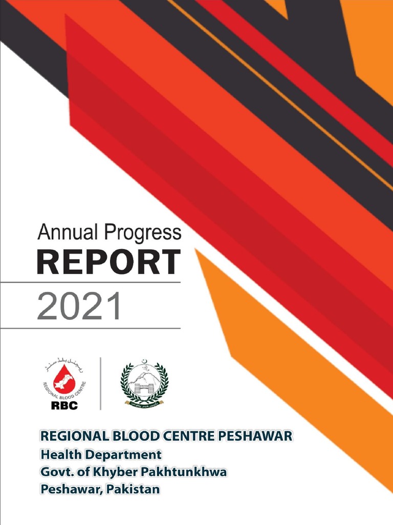 Annual Report 2021 Peshawar Regional Blood Centre PDF Blood