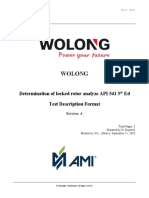 Determination of Locked Rotor Analyze - API 541