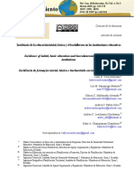 Incidencia de La Educación Inicial, Básica y El Bachillerato en Las Instituciones Educativas