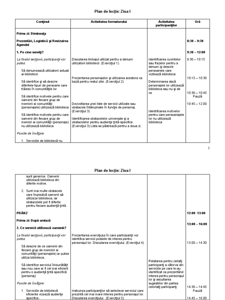 Plan - de - Lectie Exemplu | PDF