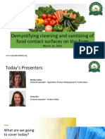 Demystifying Cleaning and Sanitizing of Food Contact