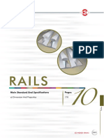 Rails dimensions and properties chart