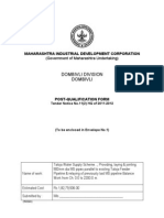 Post Qualification Form