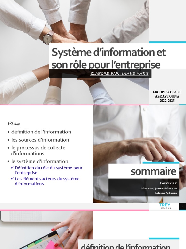 Rôle du système d'information en entreprise | PDF | Affaires | Ordinateurs