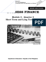 Business Finance 12 Second Sem Module 3 Gen. Trias - Worksheet Template