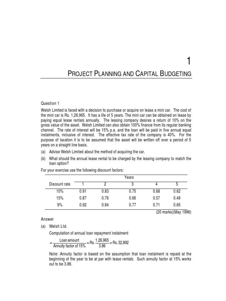 Capital Budgeting | PDF | Net Present Value | Capital Budgeting
