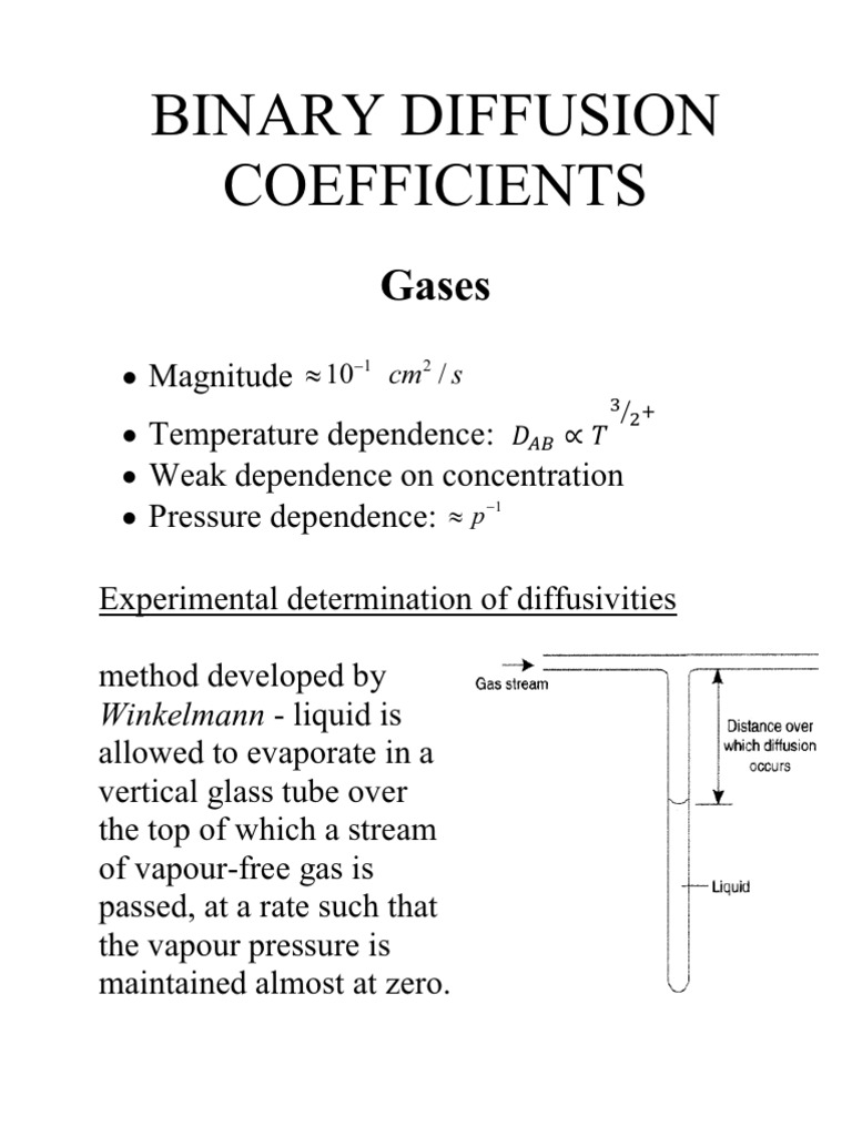 Temperature Dependence of Diffusion Coefficients | PDF | Porosity ...
