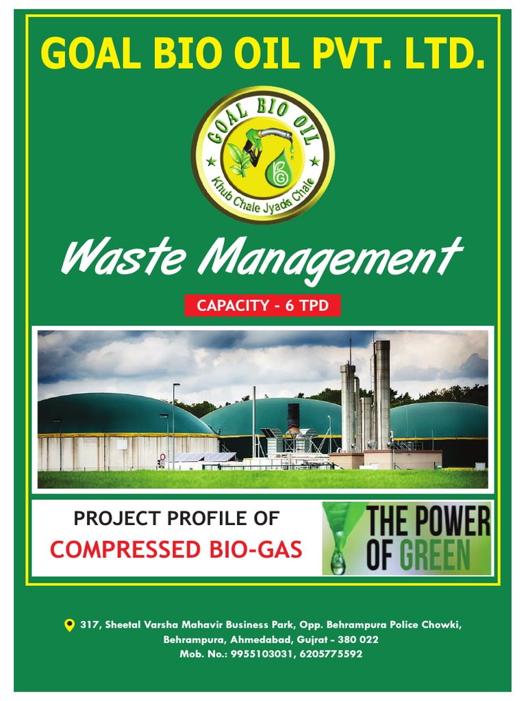 CBG Plant Project Profile: Napier Grass | PDF | Biogas | Anaerobic ...