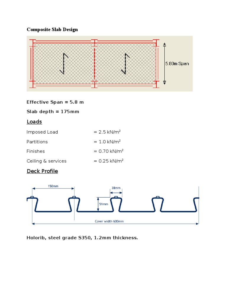 Composite Slab Design and Analysis | PDF | Beam (Structure) | Buckling