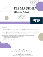 Kelompok 7 Hadist Maudhu' (Hadis Palsu)