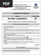 Auxiliar Legislativo: Caderno de Provas