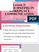 Participating in Workplace Communication