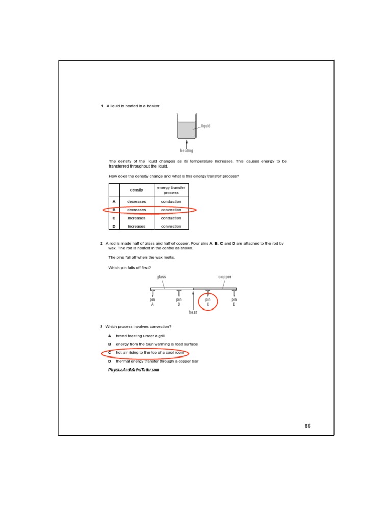Physics Block 3 Final Revision Answer Key Pdf Thermal