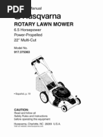 Download Husqvarna 22 in Mower Model 917373363 Manual by jccarrico SN62478730 doc pdf