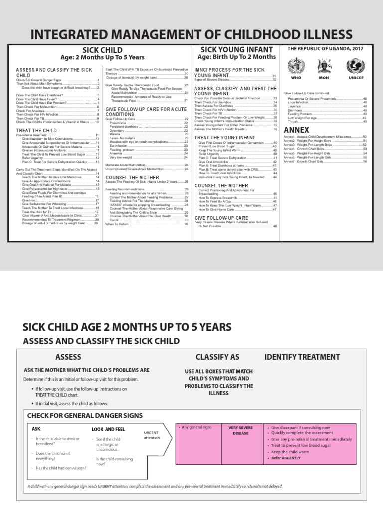 Revised IMNCI CHART BOOKLET-1-1 | PDF | Pneumonia | Diarrhea