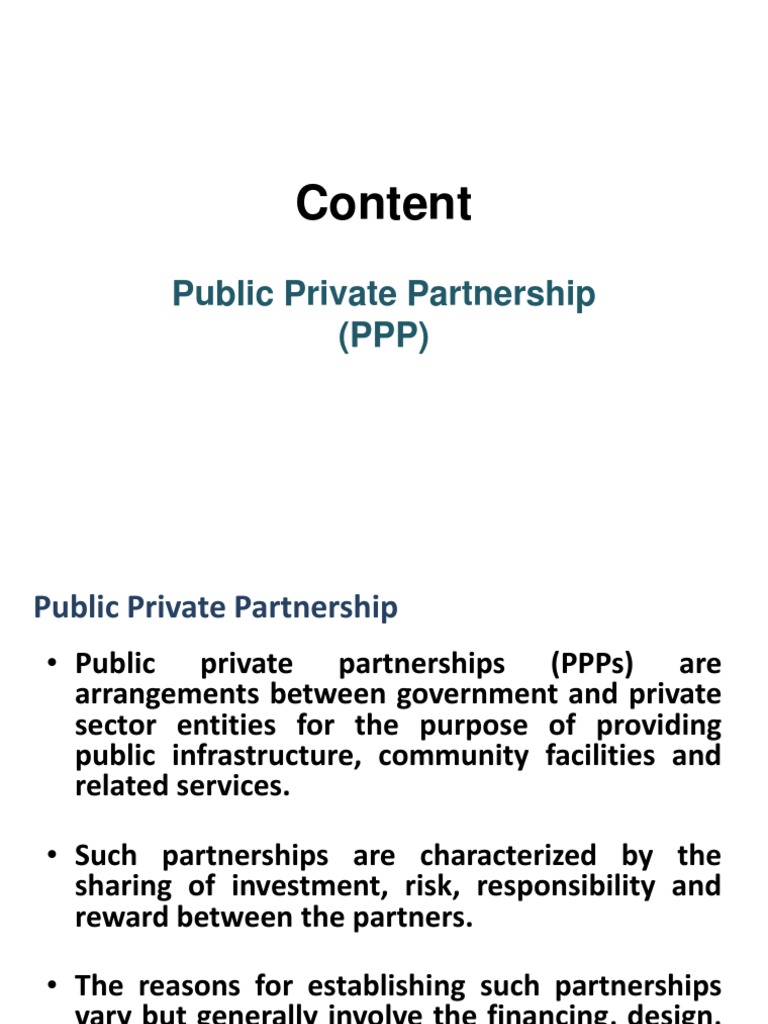 Types of PublicPrivate Partnerships An Overview of Common Models for