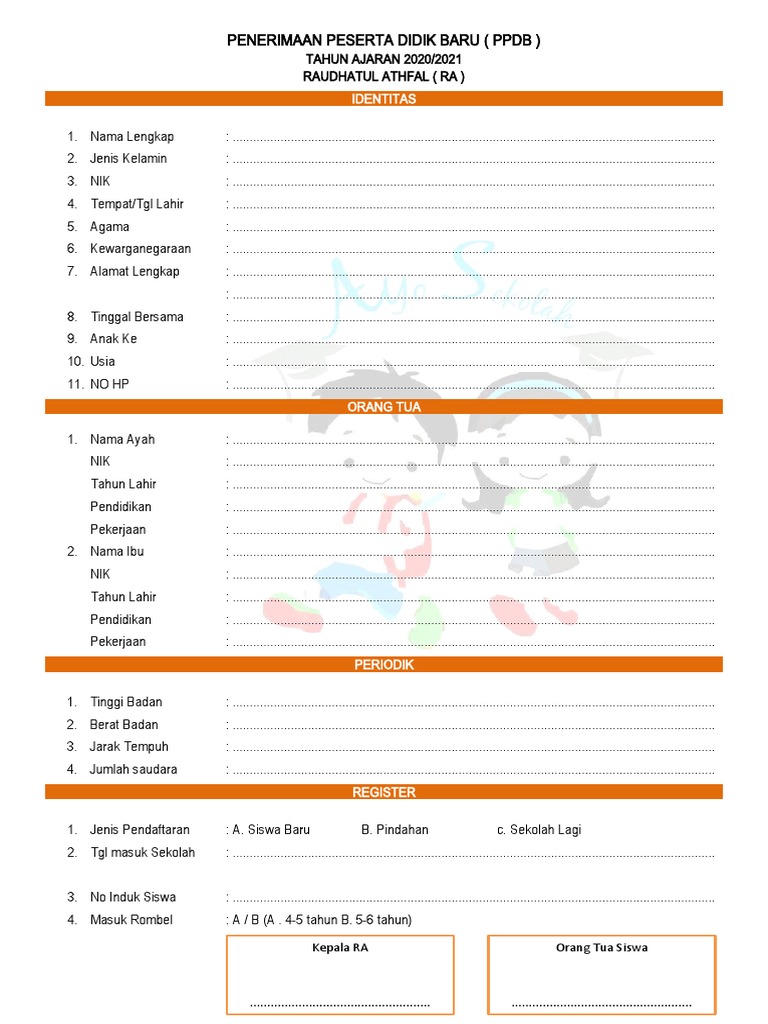 Formulir Siswa Pdf