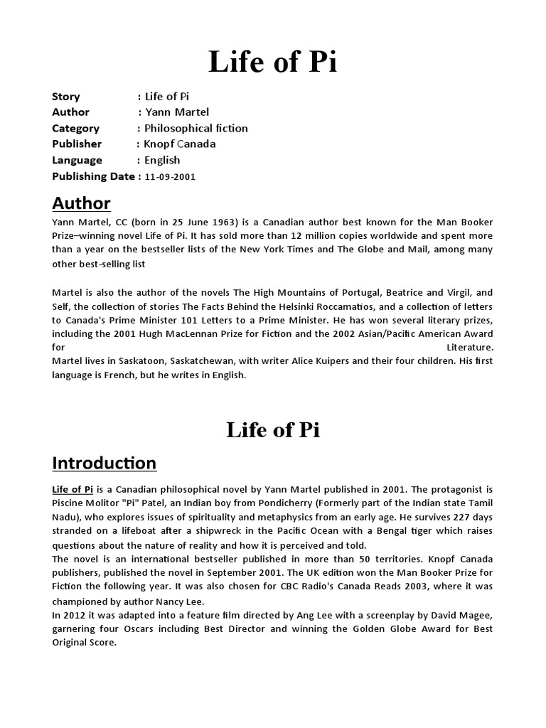 Life of Pi | PDF