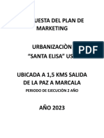 Plan de Mercadeo Urbanizacion Santa Elisa