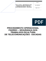 POP - 01-22 - Segurança Nos Trabalhos em Altua de Telecomunicaçãoes - Escada