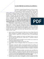Carta Aberta FNM - Agosto 2011