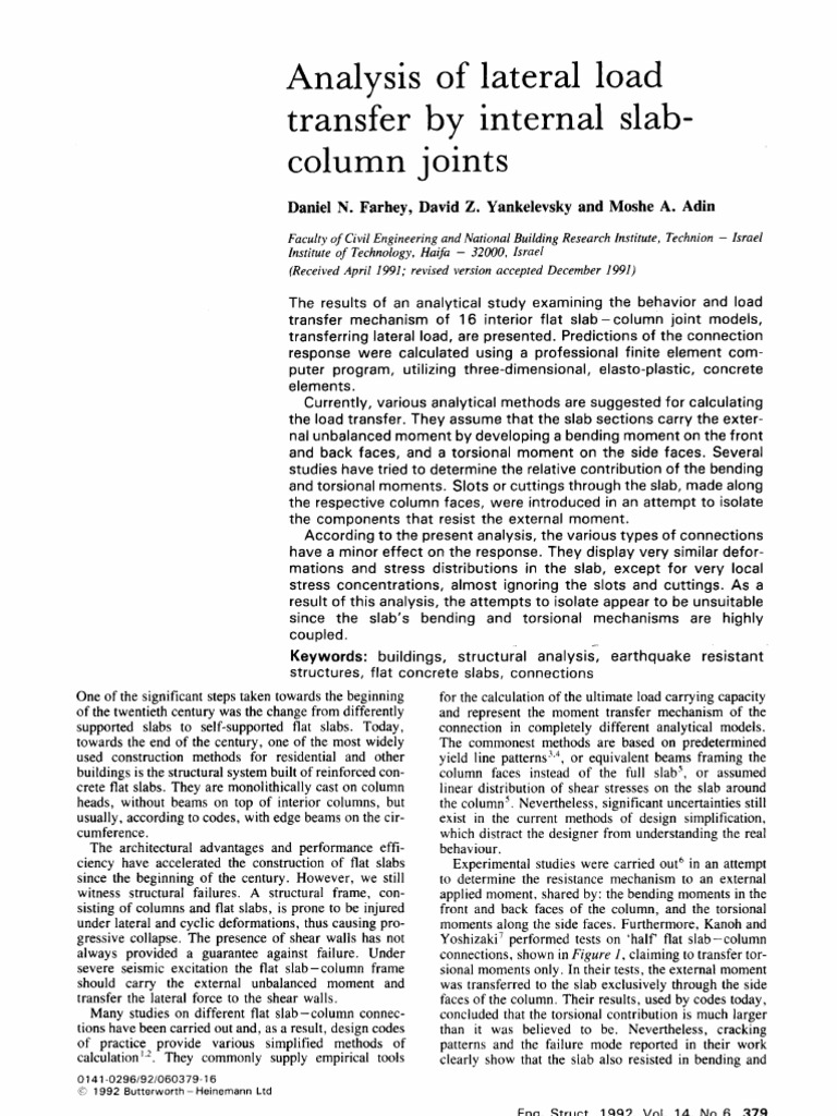 Analysis of Lateral Load | PDF | Bending | Column