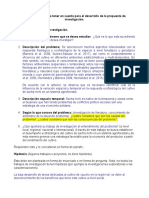 Aspectos Técnicos A Tener en Cuenta para El Desarrollo de La Propuesta de Investigación