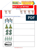 El Doble y La Mitad para Primer Grado de Primaria