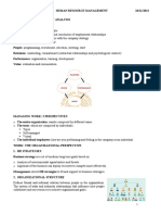 HRM Levels of Analysis, Organizational Structure & Teams