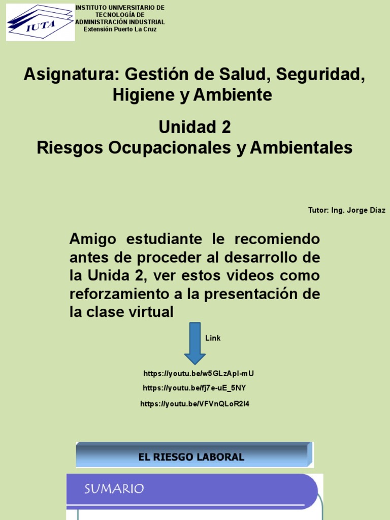 Unidad 2 Ing. Jorge Diaz | PDF