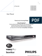 User Manual: HDD & DVD Player/ Recorder DVDR3450H DVDR3452H DVDR3460H DVDR3465H