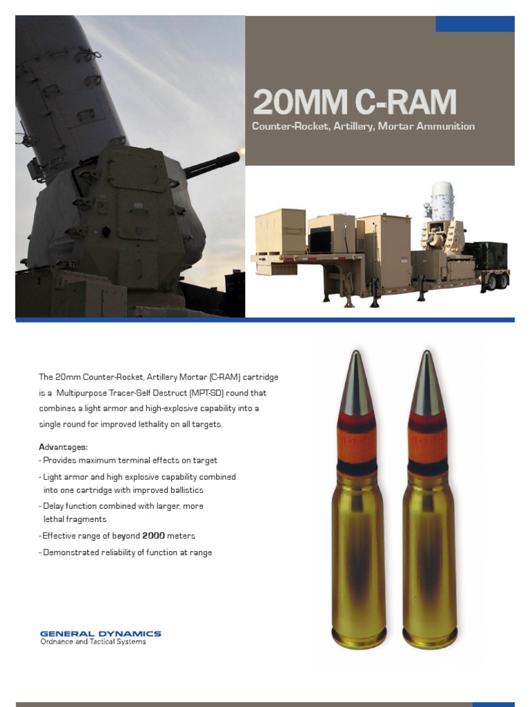 20mm CRAM Counter Rocket, Artillery, and Mortar