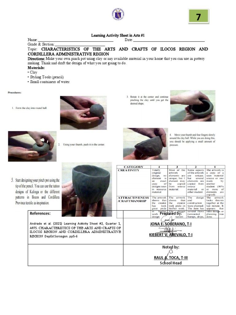 Learning Activity Sheet for Arts Grade 7 | PDF