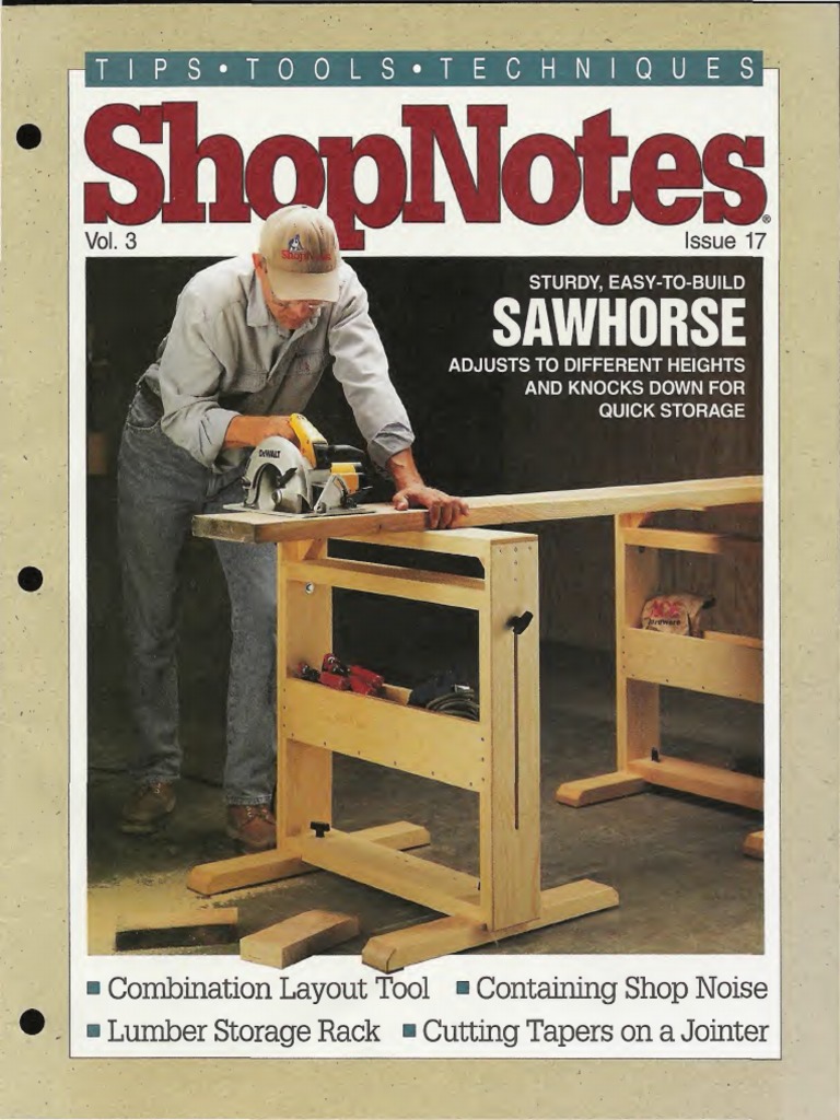 ShopNotes #17 (Vol. 03) - Easy To Build Sawhorse - Text-1 | PDF