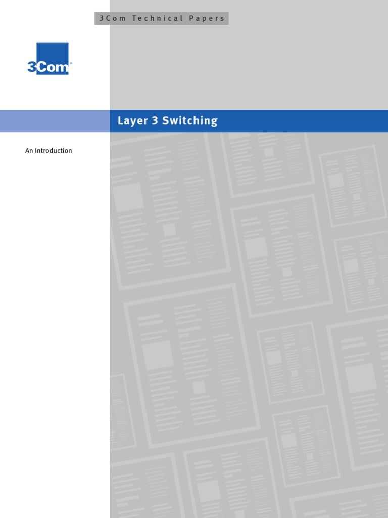 Layer 3 Switching: 3com Technical Papers | PDF