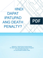 Bakit Hindi Dapat Ipatupad Ang Death Penalty?