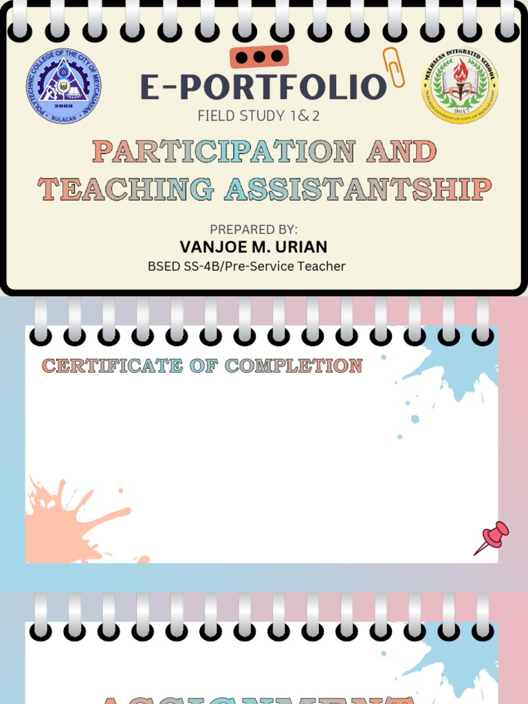 E Portfolio PDF Teachers Classroom Management