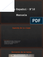 Clase Español N°16 - Manuela
