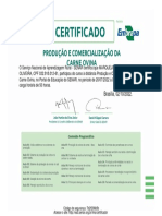 Certificado Produção Carne Ovina SENAR