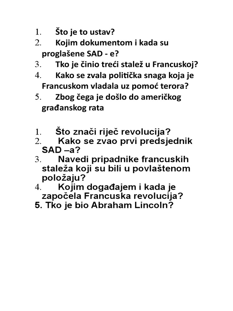 Francuska Revolucija - Ponavljanje 2022 | PDF