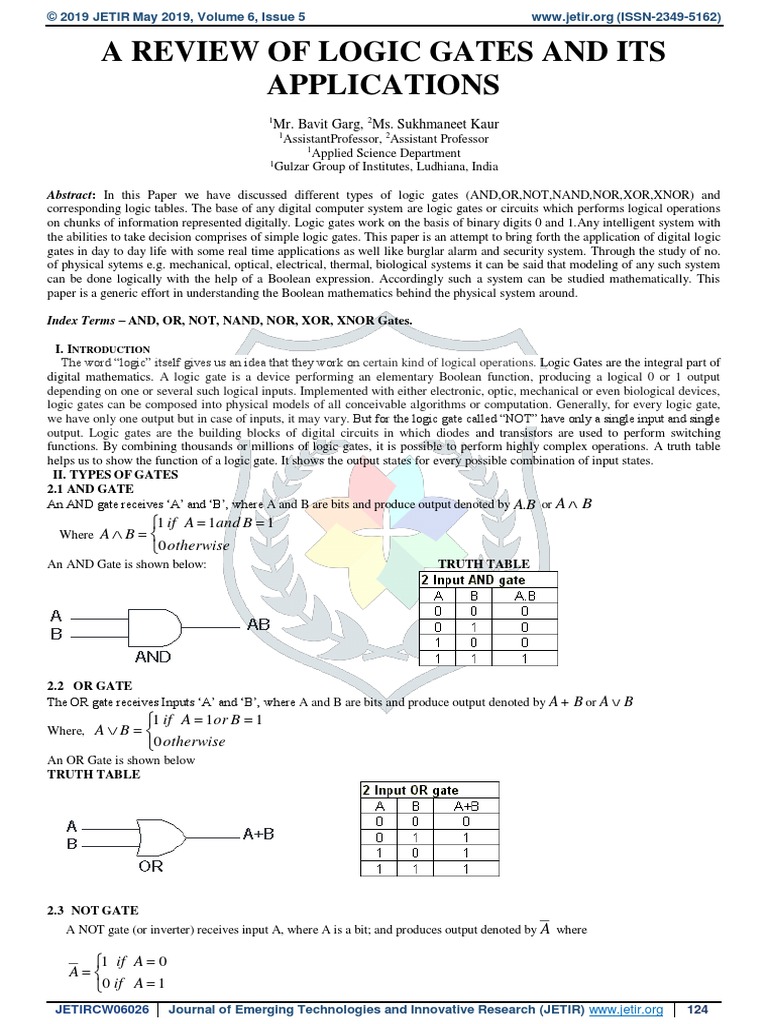 Logic Gates | PDF | Logic Gate | Electronic Circuits
