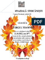 Invitatie Targul Toamnei Stoicanesti