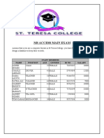 Ms Access Main Exam