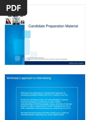Candidate Prep Material | PDF | Creativity | Mc Kinsey &amp; Company