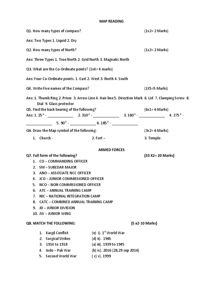 MR - 2 Map Reading | PDF | Compass | Rifle