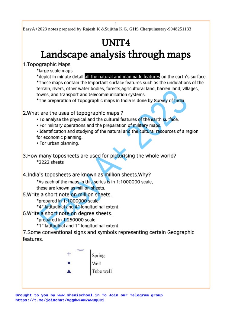 Topographic Maps and Landscape Analysis | PDF | Topography | Map