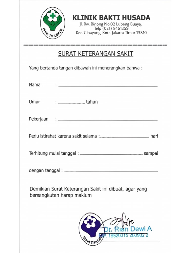Surat Sakit PDF