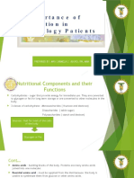 Nutritional Components and Their Functions in Fighting Cancer