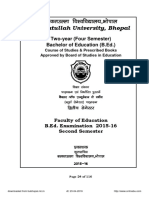 Barkatullah University Bu Bed Syllabus 2 Sem