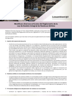 Lexambiental Modifican Diversos Articulos Del Reglamento de La Ley de Gestion Integral de Residuos Solidos